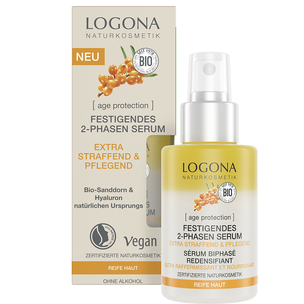 БІО-Cироватка для обличчя проти зморщок підтягуюча з Обліпихою та гіалуроновою кислотою Logona 30 мл Київ - фото 1