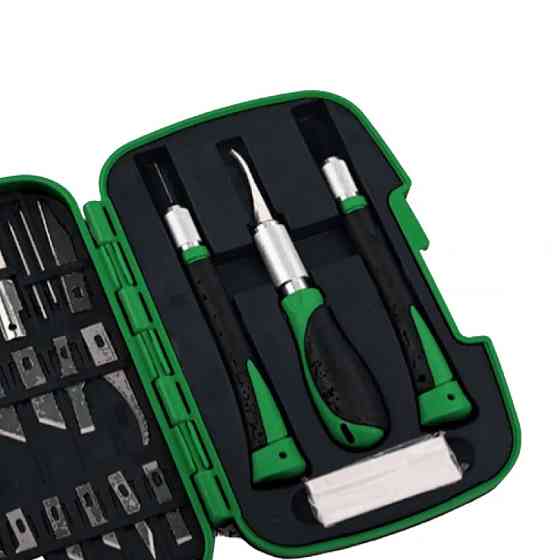 Набір ножів для різьблення по дереву (30 предметів) у чохлі. SBR Київ