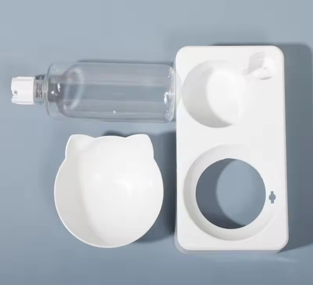 Миска с автоматической подачей воды для кошек и собак 24 на 13 см белый Киев - изображение 6