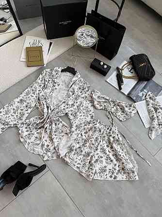 Жіночий літній принтований костюм четверка: хустка, кроп-топ, сорочка та шорти штапель/софт Чорний Одеса