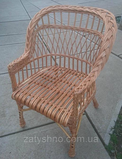Плетене крісло медове Київ - фото 3