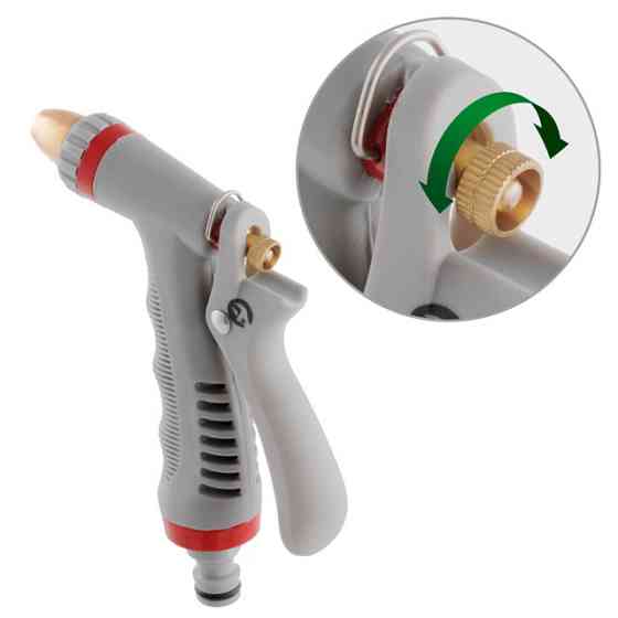 Пистолет-распылитель для полива, 3 режима, плавная регулировка потока воды, материалы: ABS, PP, TPR, Zinc alloy, Brass INTERTOOL Киев