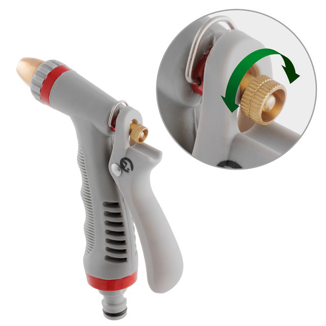 Пістолет-розпилювач для поливу, 3 режими, плавне регулювання потоку води, матеріали: ABS, PP, TPR, Zinc alloy, Brass INTERTOOL Київ - фото 5
