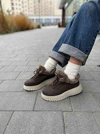 VIKA Черевики жіночі VIKA кофе натуральна замша зимові низький хід 36р. (5678) Коломыя