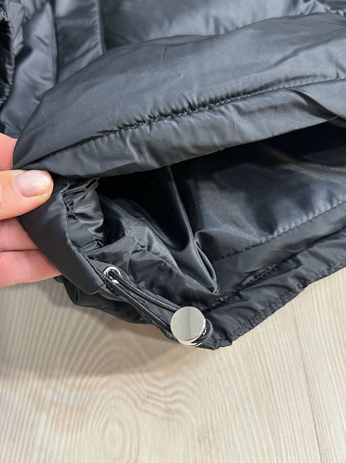 Куртка жіноча Lady Yep 10008 довга оверсайз пуффер з капюшоном чорна, чорний, 44 Київ - фото 5