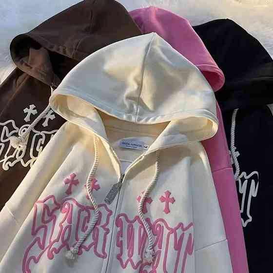 Женская стильная повседневная худи тринитка на флисе Молочный Одесса