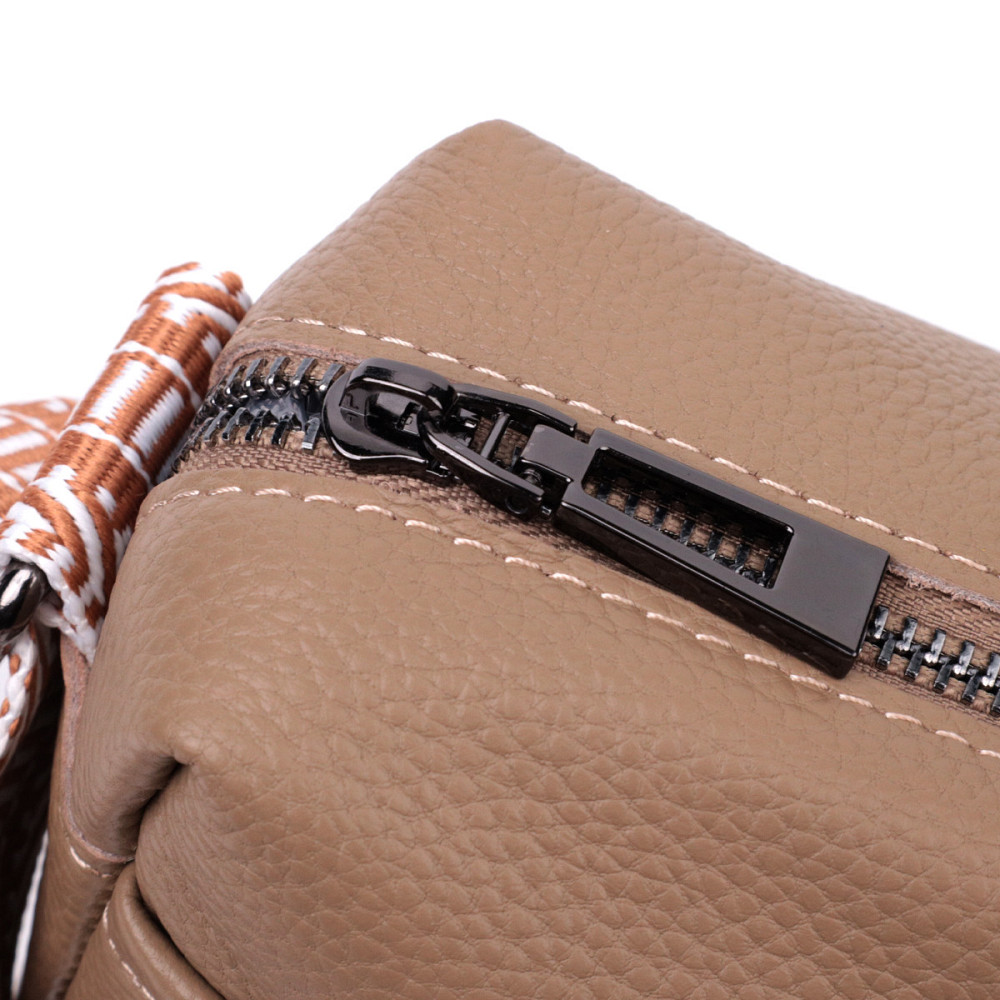 Небольшая сумка на одно отделение для стильных женщин из натуральной кожи Vintage 22604 Бежевая Киев - изображение 6