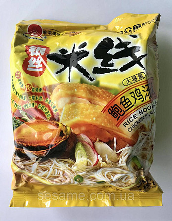 Рисова Локшина Hezhong Rice Noodle Flavor зі смаком курки і молюсків Абалон 105г (Китай) Харків - фото 1