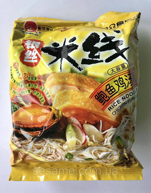 Рисовая Лапша Hezhong Rice Noodle Flavor со вкусом курицы и моллюсков Абалон 105г (Китай) Харьков - изображение 1