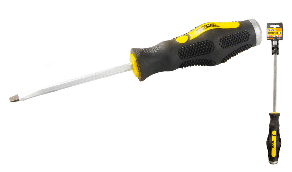 MASTERTOOL Викрутка ударна шліцева магнітна MASTERTOOL SL5х75 мм ручка з TPR покриттям 49-5575 Київ - фото 2