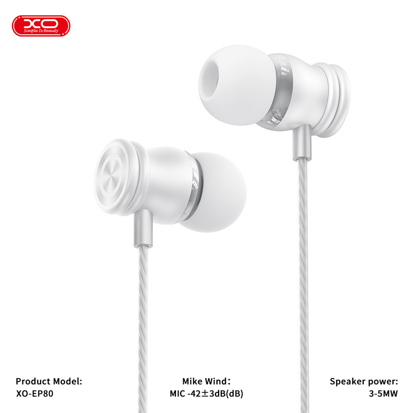 Навушники дротові XO EP80 In ear Type-C білі Львів - фото 5