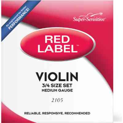 Струны для скрипки D'Addario Super Sensitive 2105 Red Label Violin String Set - 3/4 Size (2105 3/4) Винница