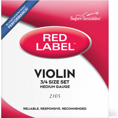 Струны для скрипки D'Addario Super Sensitive 2105 Red Label Violin String Set - 3/4 Size (2105 3/4) Винница - изображение 1