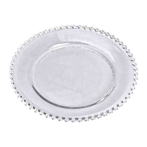 Тарілка десертна скляна "Жемчужини" 18,5 см Київ