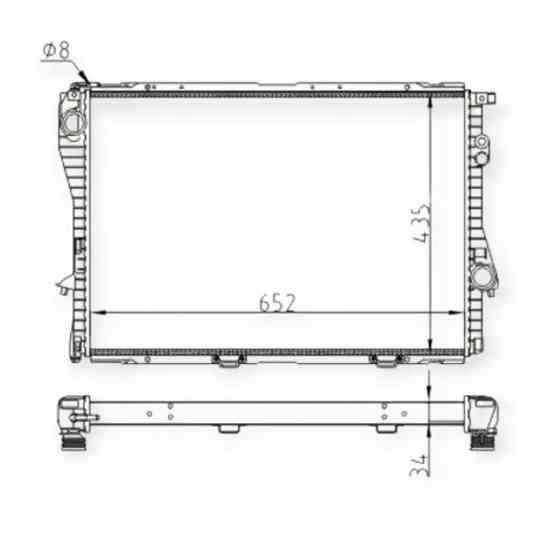 Радіатор двигуна BMW 5 (E39), 7 (E38) 2.0-5.0i (M51, M62) (94-04) охолодження Мукачево