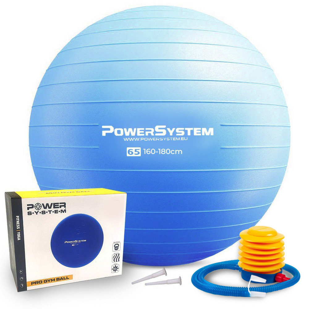 М'яч для фітнесу (фітбол) Power System PS-4012 Ø65 cm PRO Gymball Blue Київ - фото 2