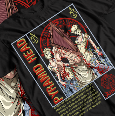 Футболка для мальчика аниме Пйрамид Хеад Триангле Хеад оверсайз (рост от 165 до 180 ) Черний AnimeJ0618m Днепр