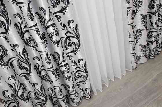 Комплект готовых штор VR-Textil Блэкаут Лилия № 140ш(Б) Серый 100х270 см 2шт (31-209) Киев