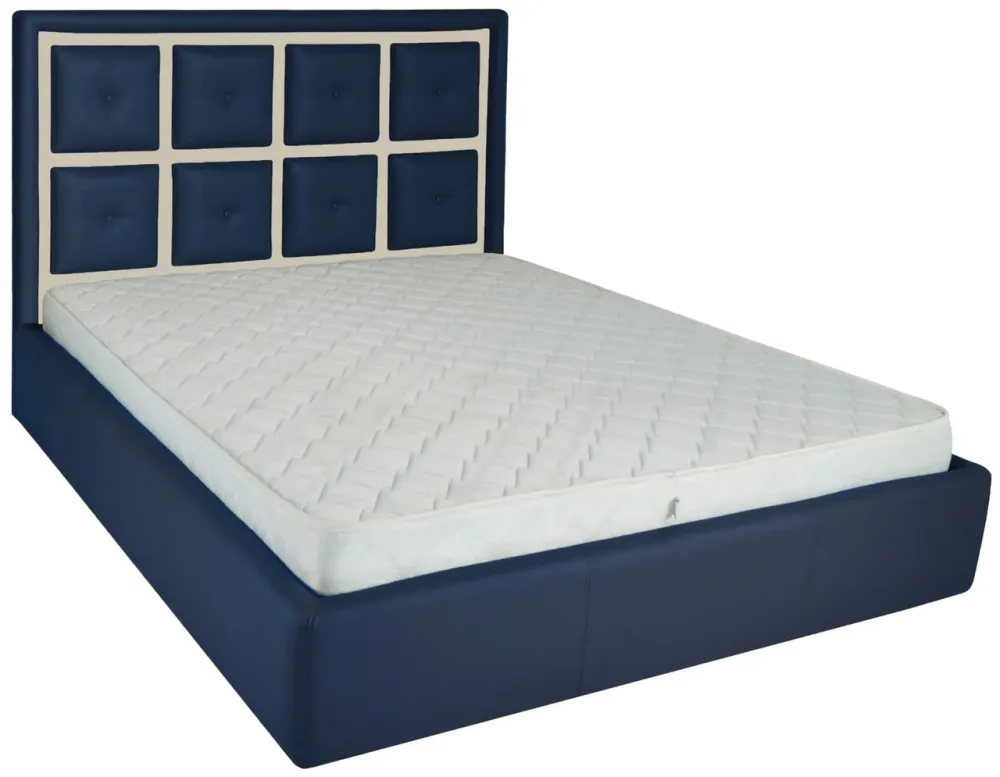 Ліжко Windsor Comfort 140 х 190 см Fly 2227/2207 З підйомним механізмом та нішою для білизни Синє-бежевий Дніпро - фото 15