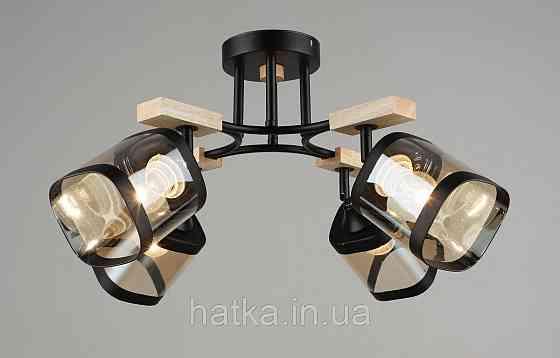 Потолочная люстра Sirius B N5680/4 BK+WOOD Киев