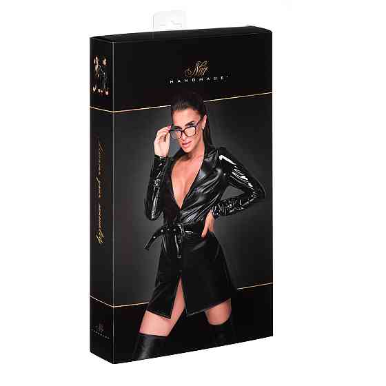 Плащ виниловый с мокрым эффектом Noir Handmade F225 Jacket черный, XXL Sex Aura Киев