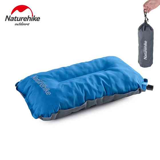Подушка самонадувна Naturehike Sponge automatic NH17A001-L, світло блакитна Київ