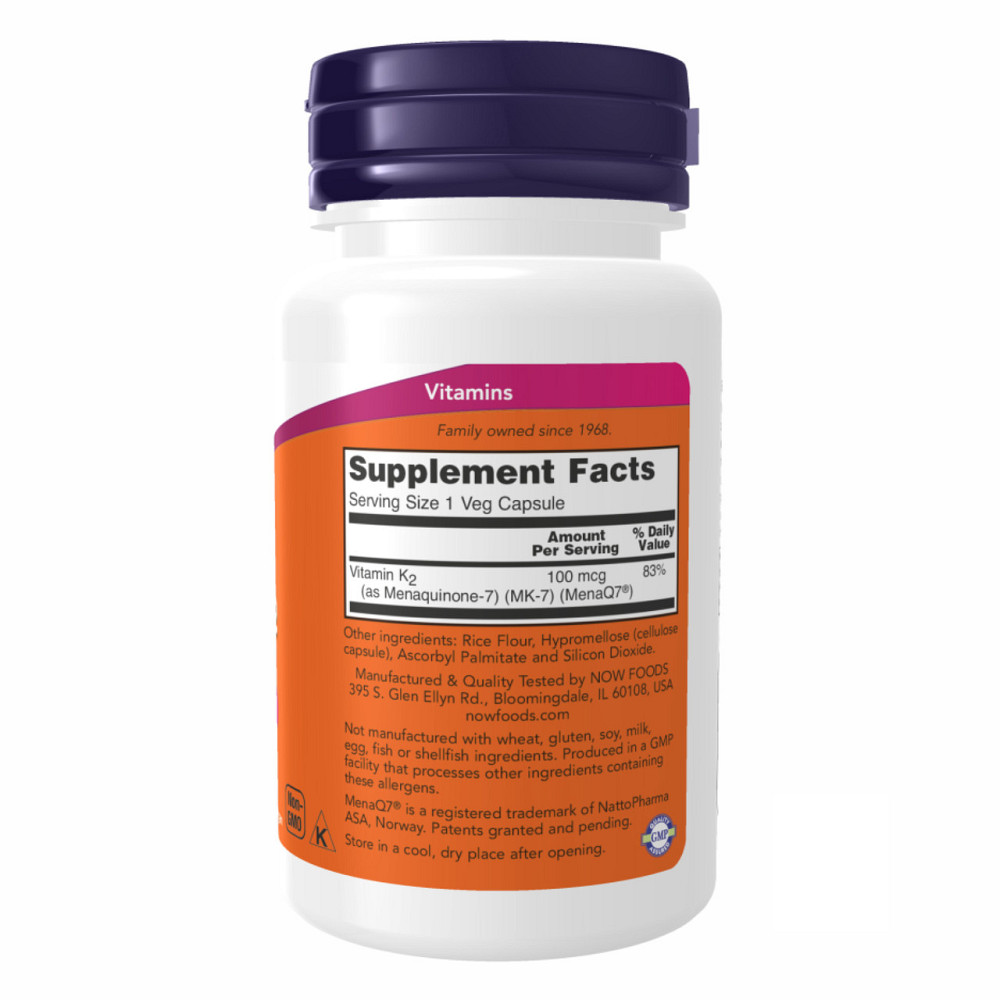 Витамин K-2 Now Foods Vitamin K-2 (MK7) 100 mcg 60 раст капс Киев - изображение 5