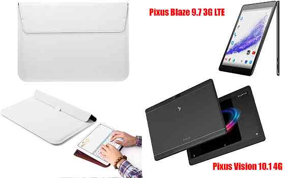 Чехол-конверт VitoCase для Pixus Blaze 9.7 3G LTE, Vision 10.1 4G, с функцией подставки для планшета Белый Киев