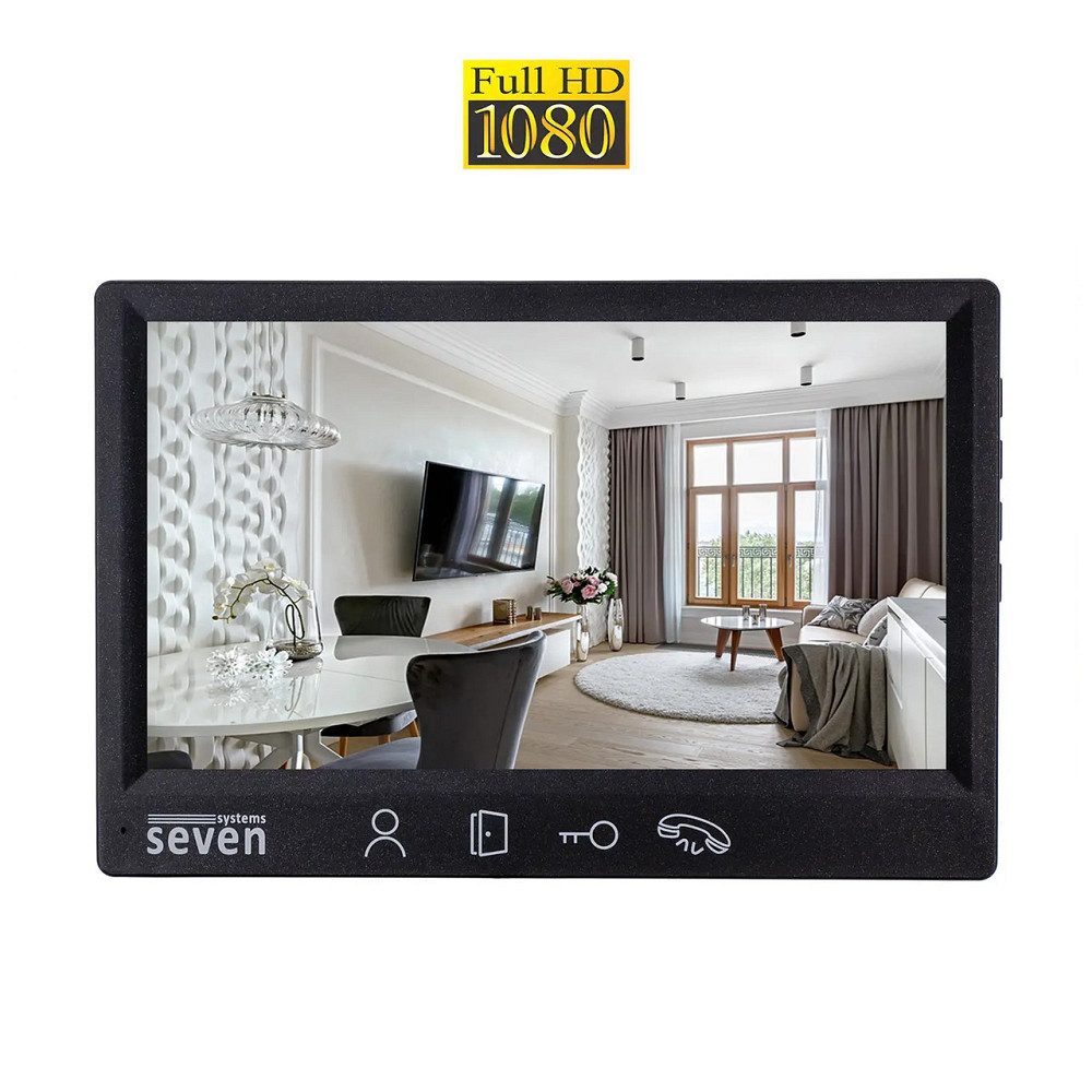 Видеодомофон 7 дюймов SEVEN DP–7571 FHD black Киев - изображение 7