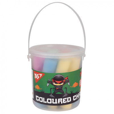 Мел Yes цветной Ninja 12 шт JUMBO в ведре (400509) Винница - изображение 1