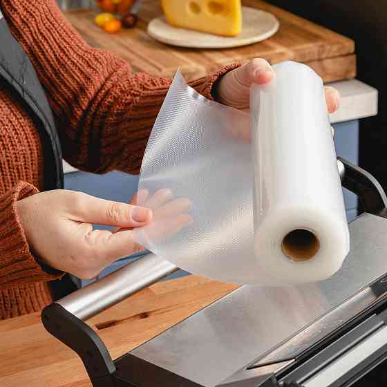 Вакуумні пакети для їжі 5 м х 20 см / Рифлені пакети для вакууматора / Пакети вакуумні Київ