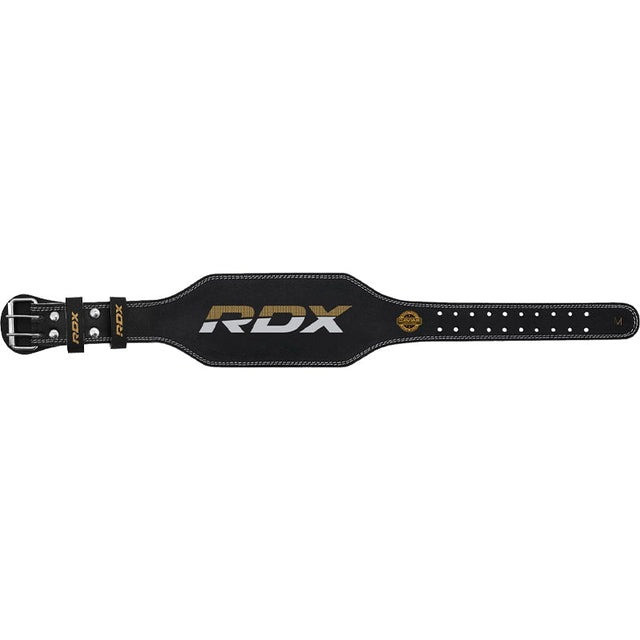 Пояс для важкої атлетики RDX 4 шкіряний Black Gold L Каменское - изображение 2