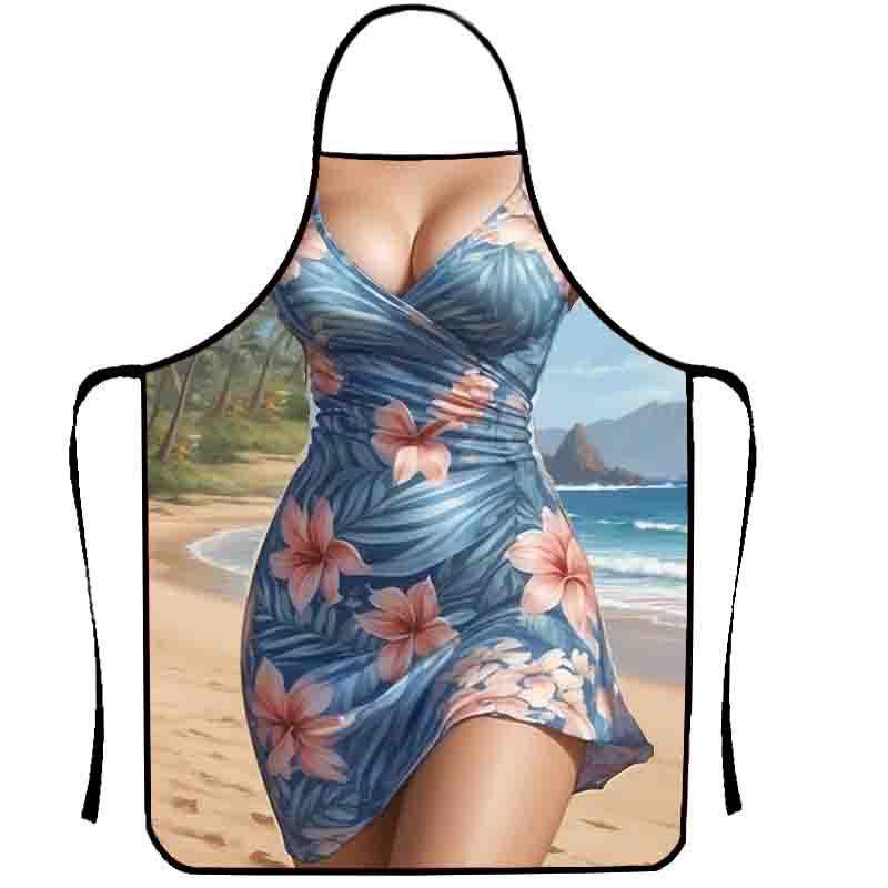 Фартух прикольний дівчина у літній сукні 80 на 60 см різнобарвний Київ - фото 1