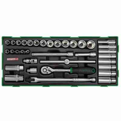 Набір інструментів Toptul головки з тріскачкою 3/8&quot; 35од. (в ложементі, тип В) (GTB3503) Вінниця