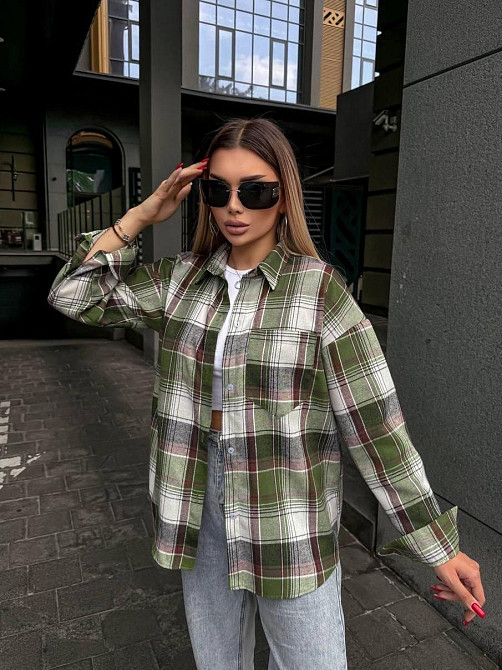 Женская рубашка в клетку (с накатом) Одесса - изображение 1