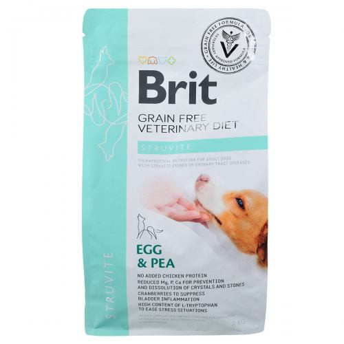 Корм сухой Brit Grain VetDiet Dog Struvite для собак с мочекаменной болезнью с яйцом индейкой горохом гречкой 2 кг Киев - изображение 3