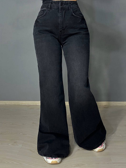 Джинсы женские Its Basic 3992-2 flare супер клеш широкие черные, черный, 40, 40, 79 см, 107 см Киев - изображение 15