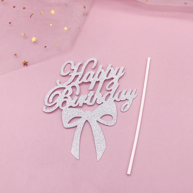 Табличка для торта Happy Birthday 11 на 13 см серебристый Киев - изображение 3