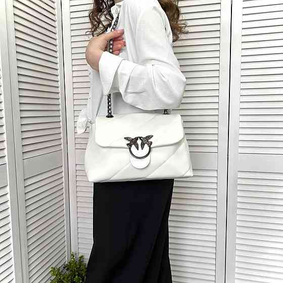 Брендовая женская сумка. Женская белая сумка маленькая через плечо. 873 Киев