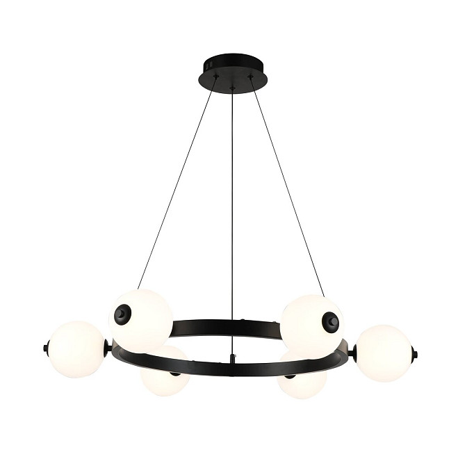 Підвісна LED-люстраVALESO G 2916/6 120W Чорний, 3000K-6500K, пульт 2.4G з затемненням Коломия - фото 2