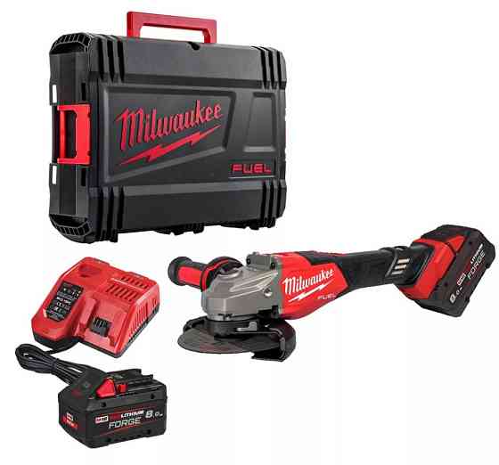 Шліфмашина кутова - болгарка акумуляторна безщіткова MILWAUKEE, M18 FHSAG125XB2-802X, діаметр 125мм (зарядний пристрій M12-18 FC Одеса