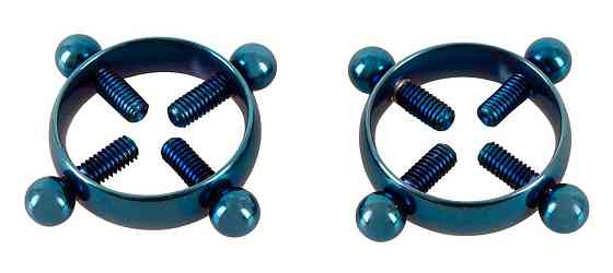 Затискачі для сосків - Bad Kitty Nipple Jewellery Blue Sex Aura Київ