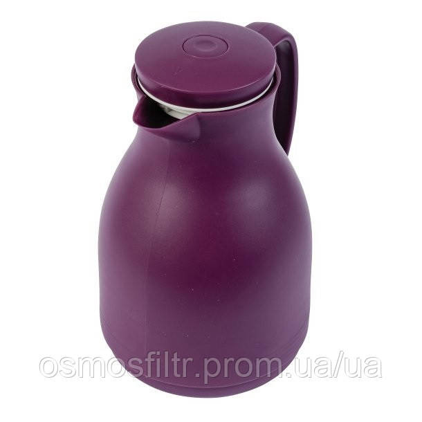 Термос/кувшин Axentia 1л с кнопкой фиолетовый стеклянная колба 17х24х14 см (135293) Киев - изображение 3