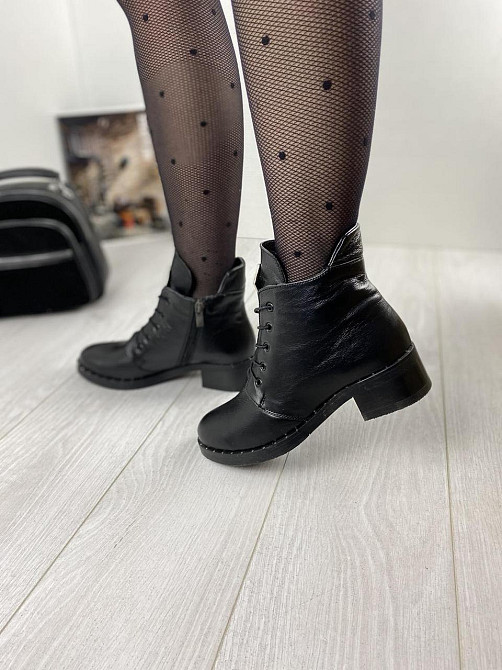 Черевики жіночі M.KRAFT чорні натуральна шкіра висота каблука 4см розмір 39 (2514) Коломыя - изображение 8