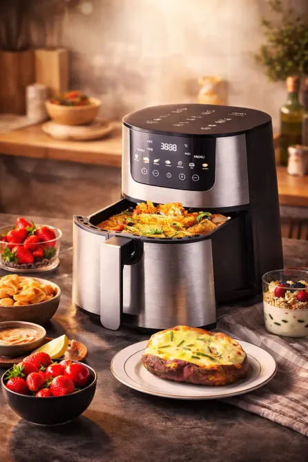 Сенсорная аэрофритюрница на 7л, 4200Вт, RB-2268 / Мультипечь для дома Коломия - фото 3