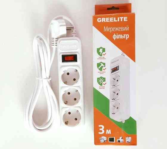 Подовжувач — Мережевий фільтр на 3 розетки 3 метри кабель Дніпро