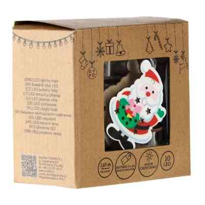 Гирлянда Chomik Санта-Клаус 1.65 м 10 LED Теплый белый (5900779854086) Вінниця