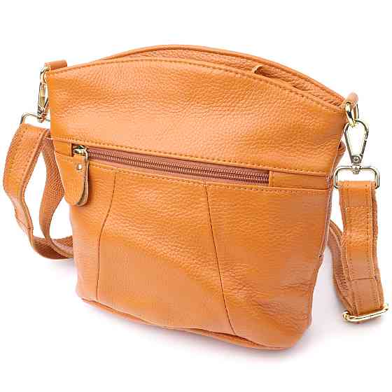 Небольшая женская сумка из натуральной кожи sale_15124 Vintage Рыжий Киев