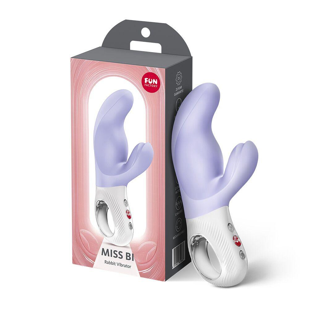 Вібратор-кролик Fun Factory MISS BI Purple, 2 незалежні мотори, діаметр 4,2 см Sex Aura Київ - фото 9