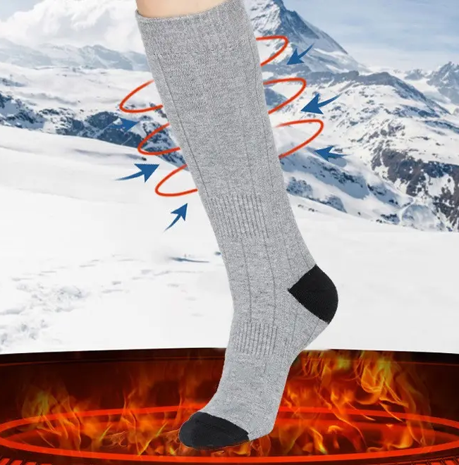 Шкарпетки з підігрівом ZBHSWZ04 з блоком живлення на 5000mAh 38-44р. (Сірі) Вінниця - фото 2